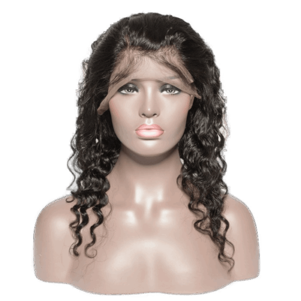 Loose Wavy 1B Natural Black 360 Lace Frontal